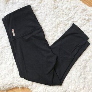 Zella Versatile Solid Black 'Hatha' High Waist Crop Leggings Size Small